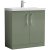 Nuie Arno Floor Standing 2-Door Vanity Unit with Basin-3 800mm Wide - Satin Green