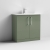 Nuie Arno Floor Standing 2-Door Vanity Unit with Basin-4 800mm Wide - Satin Green