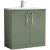 Nuie Arno Floor Standing 2-Door Vanity Unit with Basin-4 800mm Wide - Satin Green