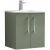 Nuie Arno Wall Hung 2-Door Vanity Unit with Basin-4 500mm Wide - Satin Green