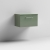 Nuie Arno Wall Hung 1-Drawer Vanity Unit with Worktop 600mm Wide - Satin Green