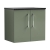 Nuie Arno Wall Hung 2-Door Vanity Unit with Sparkling Black Worktop 600mm Wide - Satin Green