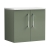 Nuie Arno Wall Hung 2-Door Vanity Unit with Sparkling White Worktop 600mm Wide - Satin Green