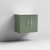 Nuie Arno Wall Hung 2-Door Vanity Unit with Sparkling White Worktop 600mm Wide - Satin Green