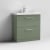 Nuie Arno Floor Standing 2-Drawer Vanity Unit with Basin-3 800mm Wide - Satin Green