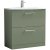 Nuie Arno Floor Standing 2-Drawer Vanity Unit with Basin-4 800mm Wide - Satin Green