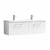 Nuie Arno Wall Hung 2-Drawer Vanity Unit with Double Ceramic Basin 1200mm Wide - Gloss White