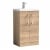 Arno Compact Woodgrain 500mm 2-Door Floor Standing Vanity Unit