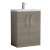 Arno Compact Woodgrain 600mm 2-Door Floor Standing Vanity Unit