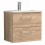 Arno Woodgrain 600mm 2-Drawer Wall Hung Vanity Unit