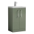 Nuie Arno Compact Floor Standing 2-Door Vanity Unit with Polymarble Basin 500mm Wide - Satin Green