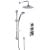 Nuie Arvan Triple Thermostatic Concealed Complete Mixer Shower - Chrome