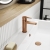 Nuie Arvan Mono Basin Mixer Tap With Push Button Waste - Brushed Bronze