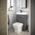 Athena 500mm Cloakroom 2-in-1 Combination Vanity and WC Unit