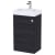 Nuie Athena Basin and WC Toilet Combination Unit 500mm Wide - Charcoal Black Woodgrain