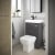 Athena 500mm Cloakroom 2-in-1 Combination Vanity and WC Unit