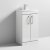 Nuie Athena Floor Standing 2-Door Vanity Unit with Basin-4 500mm Wide - Gloss White