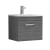 Nuie Athena Wall Hung 1-Drawer Vanity Unit with Basin-4 500mm Wide - Anthracite Woodgrain