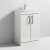 Nuie Athena Floor Standing 2-Door Vanity Unit with Basin-4 600mm Wide - Gloss White