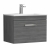 Nuie Athena Wall Hung 1-Drawer Vanity Unit with Basin-2 600mm Wide - Anthracite Woodgrain