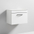 Nuie Athena Wall Hung 1-Drawer Vanity Unit with Sparkling White Worktop 600mm Wide - Gloss White