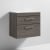 Nuie Athena Wall Hung 2-Drawer Vanity Unit with Sparkling White Worktop 600mm Wide - Anthracite Woodgrain