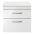 Nuie Athena Wall Hung 2-Drawer Vanity Unit with Sparkling White Worktop 600mm Wide - Gloss White