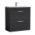 Nuie Athena Floor Standing 2-Drawer Vanity Unit with Basin-4 800mm Wide - Charcoal Black