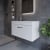 Nuie Athena Wall Hung 1-Drawer Vanity Unit with Sparkling White Worktop 800mm Wide - Gloss White