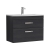 Nuie Athena Wall Hung 2-Drawer Vanity Unit with Basin-4 800mm Wide - Charcoal Black