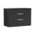 Nuie Athena Wall Hung 2-Drawer Vanity Unit with Sparkling Black Worktop 800mm Wide - Charcoal Black Woodgrain