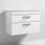 Nuie Athena Wall Hung 2-Drawer Vanity Unit with Grey Worktop 800mm Wide - Gloss White