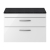 Nuie Athena Wall Hung 2-Drawer Vanity Unit with Sparkling Black Worktop 800mm Wide - Gloss White