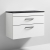 Nuie Athena Wall Hung 2-Drawer Vanity Unit with Sparkling Black Worktop 800mm Wide - Gloss White