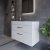 Nuie Athena Wall Hung 2-Drawer Vanity Unit and Worktop 800mm Wide - Gloss White