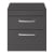 Nuie Athena Wall Hung 2-Drawer Vanity Unit and Worktop 500mm Wide Gloss Grey