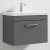 Nuie Athena Wall Hung 1-Drawer Vanity Unit with Basin-1 600mm Wide - Gloss Grey