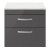 Nuie Athena Wall Hung 2-Drawer Vanity Unit with Sparkling White Worktop 600mm Wide - Gloss Grey