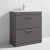 Nuie Athena Floor Standing 2-Drawer Vanity Unit with Basin-4 800mm Wide - Gloss Grey