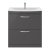 Nuie Athena Floor Standing 2-Drawer Vanity Unit with Basin-4 800mm Wide - Gloss Grey