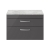 Nuie Athena Wall Hung 2-Drawer Vanity Unit with Grey Worktop 800mm Wide - Gloss Grey