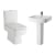 Nuie Bliss Bathroom Suite Close Coupled Toilet and Basin 600mm - 1 Tap Hole