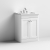 Nuie Classique Floor Standing 2-Door Vanity Unit with Traditional Basin 600mm Wide Satin White - 3 Tap Hole