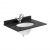 Nuie Classique Floor Standing 2-Door Vanity Unit with 1TH Black Marble Top Basin 600mm Wide - Satin Anthracite