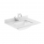 Nuie Classique Floor Standing 2-Door Vanity Unit with 1TH White Square Marble Top Basin 600mm Wide - Satin White