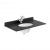 Nuie Classique Floor Standing 2-Door Vanity Unit with 1TH Black Marble Top Basin 800mm Wide - Satin Anthracite