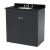 Nuie Classique Floor Standing 2-Door Vanity Unit with 3TH Black Marble Top Basin 800mm Wide - Satin Anthracite