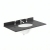 Nuie Classique Floor Standing 2-Door Vanity Unit with 3TH Black Marble Top Basin 800mm Wide - Satin Grey