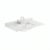 Nuie Classique Floor Standing 2-Door Vanity Unit with 1TH White Square Marble Top Basin 800mm Wide - Satin White