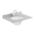 Nuie Classique Wall Hung 1-Drawer Vanity Unit with 1TH Grey Marble Top Basin 600mm Wide - Satin Grey